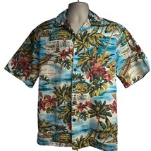 Hilo Hattie Vintage Mens Tiki Hawaiian Aloha Button Up Shirt XL Pocket Cotton - £38.91 GBP