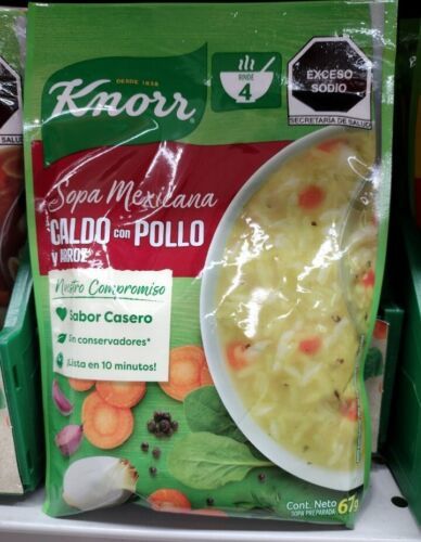 3X KNORR SOPA CALDO CON POLLO Y ARROZ / CHICKEN &amp; RICE SOUP - 3 DE 67g c/u  - $15.47
