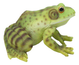 Amphibian Wild Creatures Realistic Green Frog Decorative Figurine - $31.99