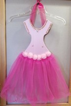 Ballerina Princess Pink Tutu Dress Jewelry Ribbon Hanger Organizer Wall Decor FS - £14.94 GBP