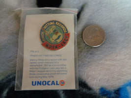 Dodgers Unocal 76 Pin 1991 Record Setters Mota &amp; Lacy Pinch Hitting Reco... - £5.43 GBP