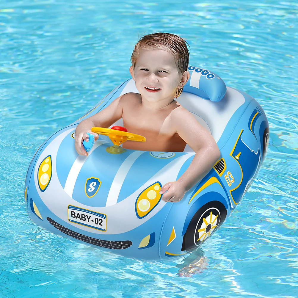 New Cool Car Kids Swimming Seat Float Ring Inflatable Infant Floating For Summer - £25.58 GBP+
