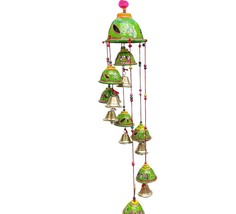 Home Decor Wall 7 Hanging Bell  for Traditional Look  Decoration Green  1 Pcs - £19.04 GBP