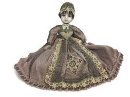 Gump&#39;s Isabelle Holbein Princess Porcelain Doll Bambole Bricolage Made Italy 8&quot; - £91.94 GBP