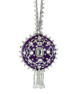 The Cracker Box  Inc Christmas Ornament Kit JOan Brooch on Purple Golden Oldie - $85.00