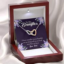 Express Your Love Gifts Dad&#39;s Beautiful Daughter Keepsake Card Inseparable Neckl - £51.71 GBP