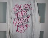 P.S. Aeropostale White LS I'm On the Guest List Shirt Size XL (14) Girl's - $10.00