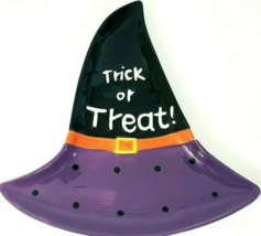 Mode Imports Halloween Witches Hat Cookie Dish 11.75&quot; x 11.5&quot; NWT - £10.34 GBP
