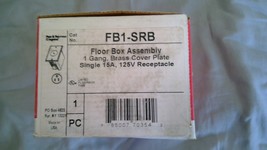 (NEW) Pass&amp;Seymour FB1-SRB Floor Box Assembly / 1 gang, WITH Brass Cover... - $35.59