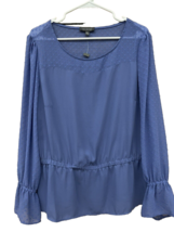 Investments NWOT Womens XL Semisheer Blue Shirt -RB - $17.56