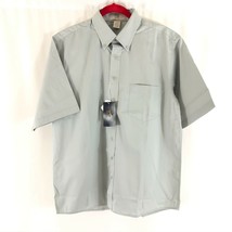 Ash City Mens Shirt Button Down Oxford Teflon UV Protection UPF 40+ Gray... - $14.49