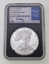 2019-W S$1 American Silver Eagle NGC PF70 Ultra Cameo Moy FDOI - £116.80 GBP