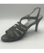 Dyeables Womens Shoes Paisley Pewter Open Toe Slingback Sandals Size 8.5 - $50.24 CAD