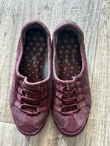 Skechers burgundy Casual Slip On Shoes Sneakers Women&#39;s Size 5 Casual Co... - $10.99