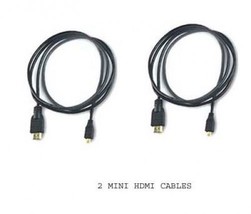 Two 2 Hdmi Cable For Panasonic DMC-FZ200 DMC-FZ200K AG-HMC70 AG-HMC70U AG-HMC70P - £11.46 GBP