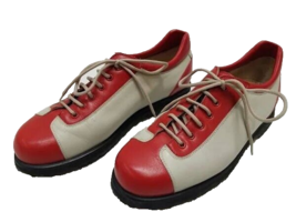 WALTER GENUIN Italy EU-38 US-7.5 ladies spikeless golf shoes red beige l... - £77.87 GBP