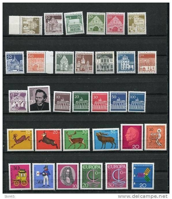 Primary image for Germany  1966 Mi 489-528 MNH Complete Year (-1 Stamp)