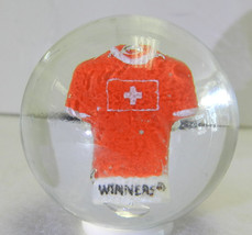 #17762m Switzerland Soccer Football Jersey Contemporary Sulphide Marble 1.35 In - $29.69