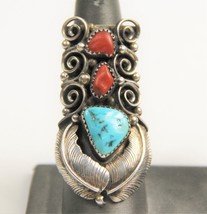 Vintage Native American Old Pawn Large Statement Ring Size 6.75 - £288.65 GBP