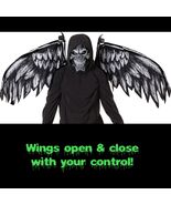 Adult FALLEN ANGEL MASK and MOVABLE WINGS SET Black One Size Costume Acc... - $693.74 MXN