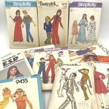 Sewing Pattern Lot 12 Vintage 1970s Girls size 7 8 10 Dress Romper Tops Pant PT2 - £10.95 GBP