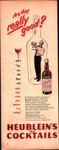 1951 Heublein&#39;s Cocktails Ad - Good? They&#39;re wonderful! nostalgic d4 - £18.52 GBP