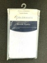 Sheer Panel Curtain White Platinum Voile 59x63 Colormate Washable New in Package - £10.59 GBP