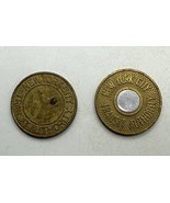 NYC Subway Token Large Y New York City Transit Authority 2 Coins Lot - $21.73 CAD