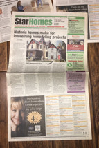 Indianapolis Star “Star Homes” Aug. 3, 2003 Section H “Historic Home Rem... - £2.74 GBP