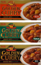 S&amp;B Golden Curry Sauce Mix, Mild,Medium Hot and Hot 7.8-Ounce (Pack of 3) - £24.81 GBP