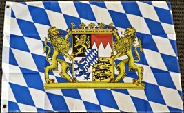3x5 Bavaria Germany with Lions Bavarian German Oktoberfest Octoberfest Flag New - £14.45 GBP