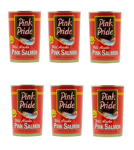 6x Cans Pink pride Brand Wild Alaskan Pink Salmon 14.75 oz best before 2027 - £27.68 GBP