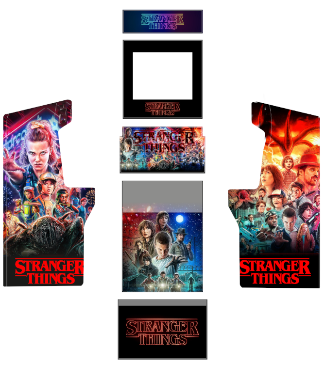 Arcade1up Legacy,Arcade 1up Stranger Things arcade design Artwork Vinyl Graphic