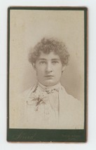 Antique CDV c1870s Beautiful Young Woman With Curly Hair Hurd North Adams, MA - £7.14 GBP