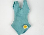 Vintage Dusty Doll Blue Flower Swimsuit 70s Kenner Tag Hong Kong - $10.99