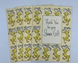 Vintage 1950s 1960s Thank You Shower Gift  Hallmark Scrapbook Ephemera D... - $6.23