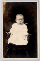 RPPC Cute Baby in a Chair No Legs Visible Postcard C25 - $9.95