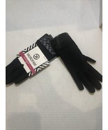 ISOTONER Women&#39;s Black  Fleece Lined Faux Leather Cuff Gloves Sz Xs/s NEW - $846.75 MXN