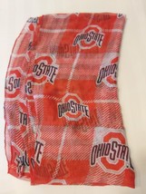 Ohio State Buckeyes Infinity Scarf Sheer Red Black Gray White - £8.02 GBP