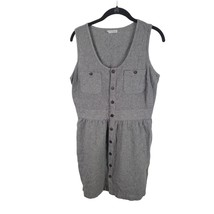 Urban Outfitters Lark &amp; Wolff Dress Womens Large Grey Button Front Linen... - $25.63
