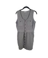 Urban Outfitters Lark &amp; Wolff Dress Womens Large Grey Button Front Linen... - £20.53 GBP