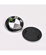 BMW 82mm Hood/Bonnet/Trunk Rear Round Emblem Badge White Black - €13,01 EUR