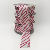 Pink Zebra Print Ribbon Grosgrain Craft Sewing hairbow Gift Wrap - $12.12