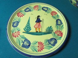 HB QUIMPER France Round Trivet HE Decor 11 1/2&quot; c1980s - $1,397.87 MXN