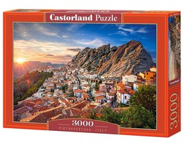 3000 Piece Jigsaw Puzzle, Pietrapertosa, Italy, Sunset, Scenic landscape, - $1,246.85 MXN