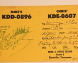 Vintage CB Ham Radio Card KDD 0896 Knoxville Tennessee  - $4.94