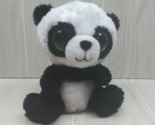 Ty Beanie Boos small plush Bamboo Panda black white solid green eyes - $9.35