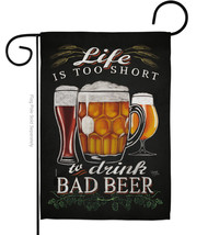 Drink Bad Beer Garden Flag 13 X18.5 Double-Sided House Banner - £15.96 GBP