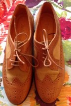 NWOB Timberland Lace Up Caramel Leather w/ Suede Insert Detail Wing Tips  SZ 6 M - £23.48 GBP