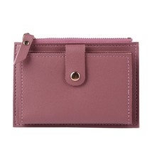 Fashion Women Solid Color Multi-slot Credit Card Holder Portable PU Leather Mini - £17.81 GBP